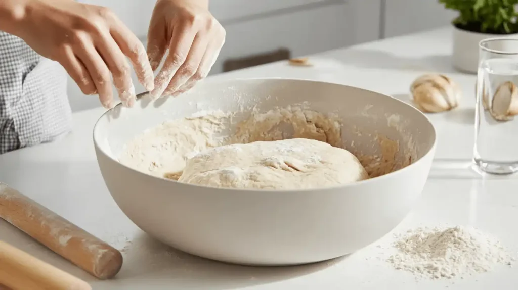 Dough Preparation For Spicy Potato Stuffed Flatbread (1)