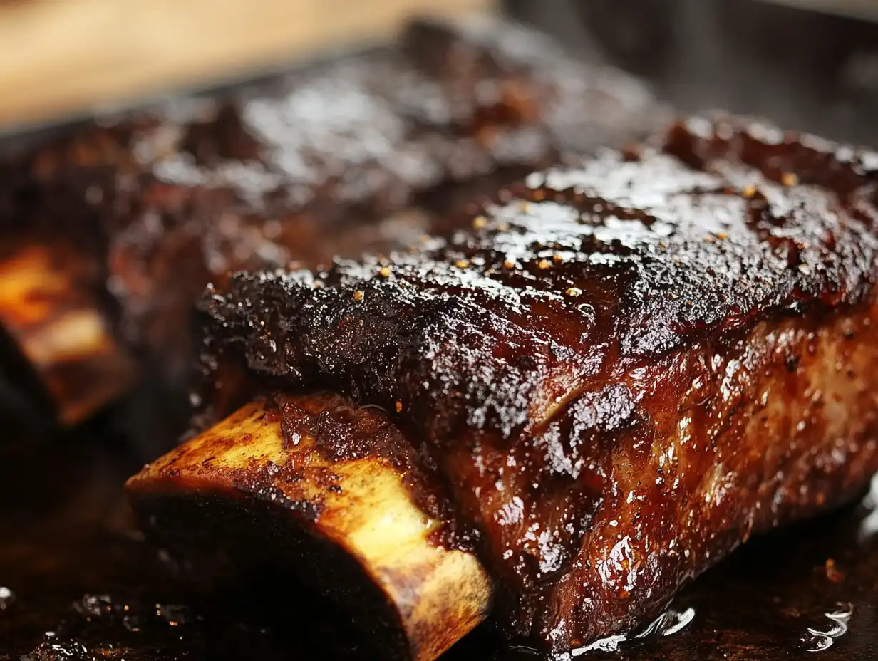 Juicy braised boneless short ribs