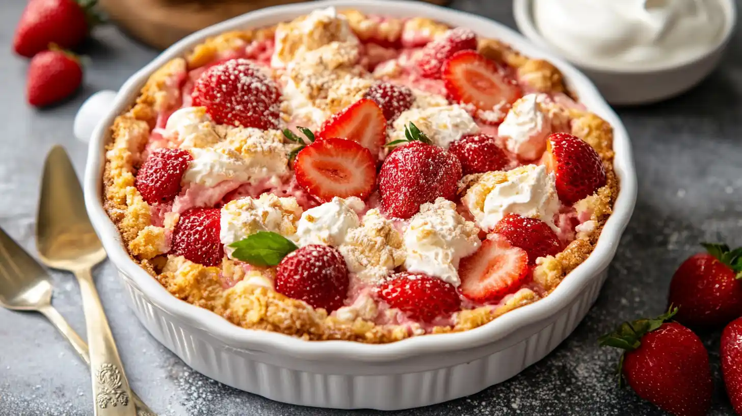 Strawberry Cheesecake Dump Cake