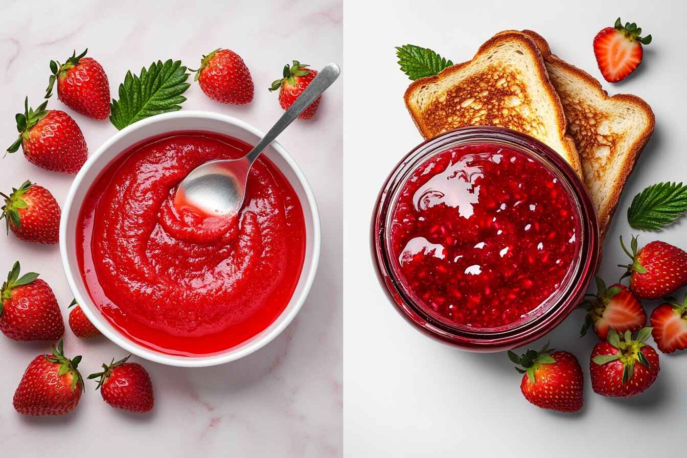 Is strawberry puree the same as strawberry jam?