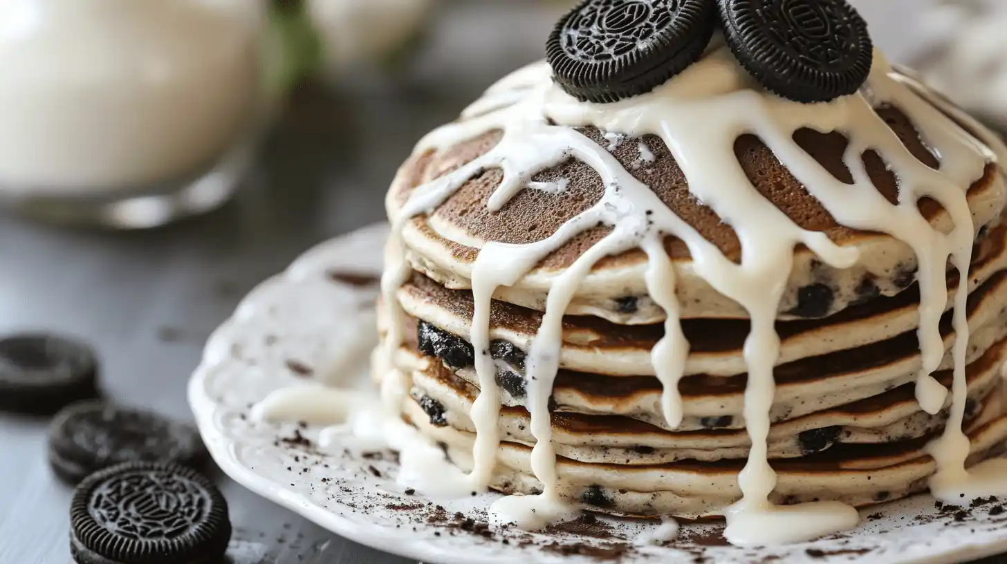 Oreo Pancakes With Cream Cheese