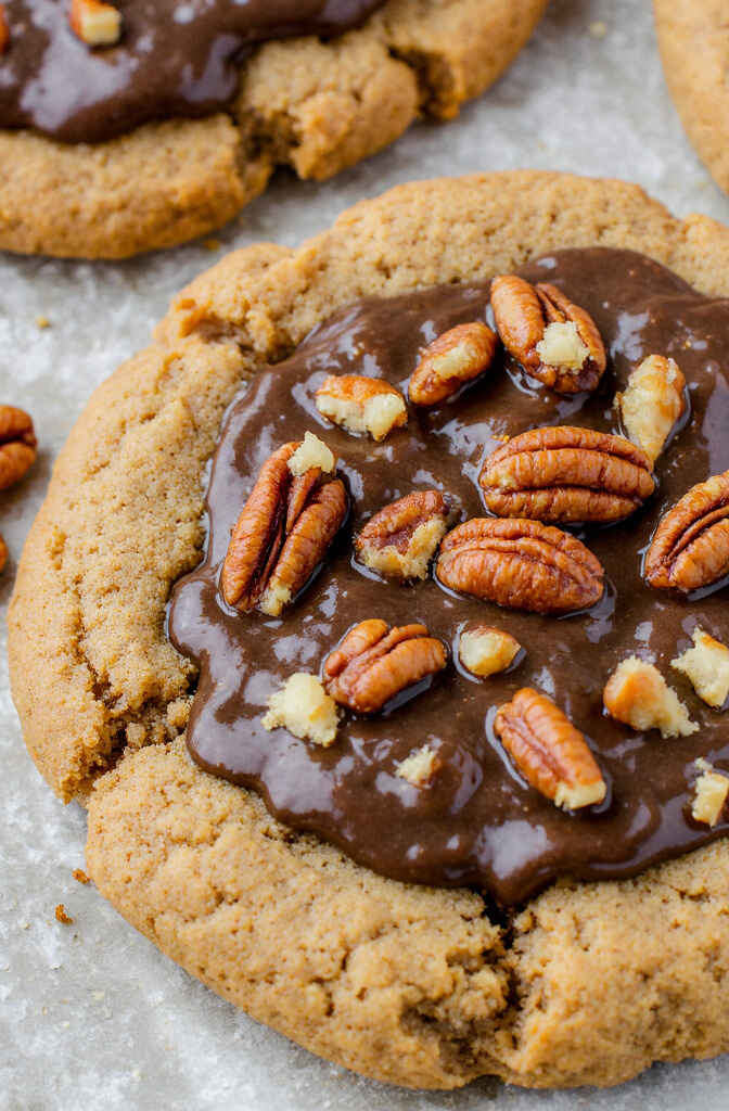 Chocolate Drizzled Pecan Pie Cookies Recipe