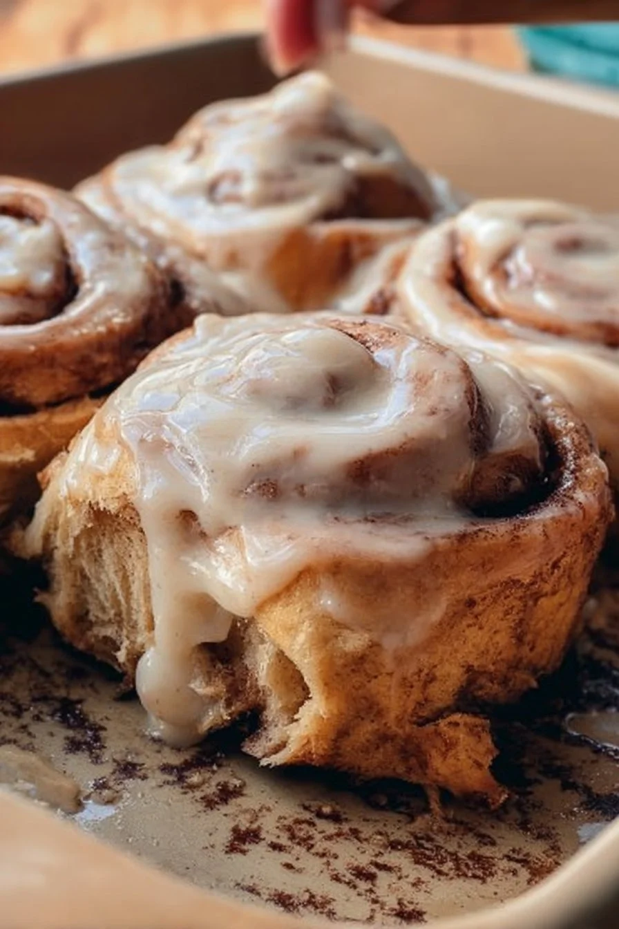 Delicious homemade chai cinnamon rolls with spices and frosting