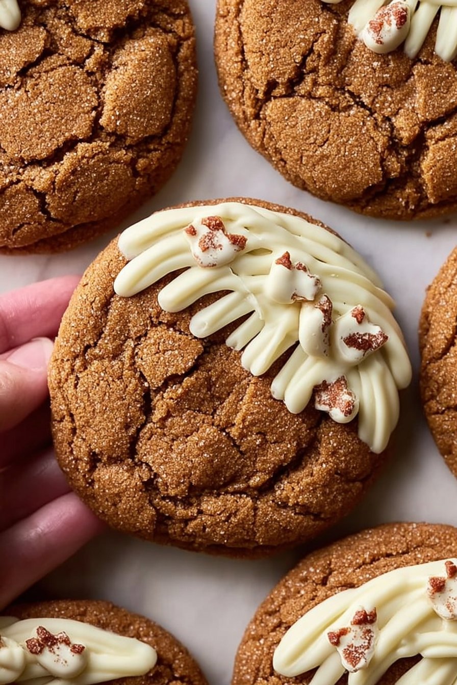 Chewy Maple Cinnamon Cookies with White Chocolate