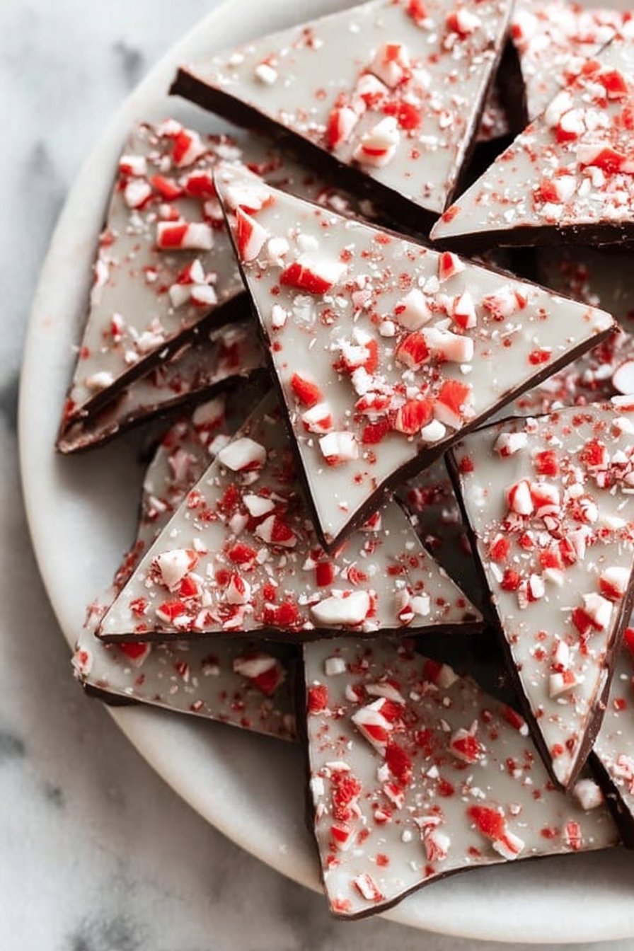 Salted Peppermint Chocolate Bark