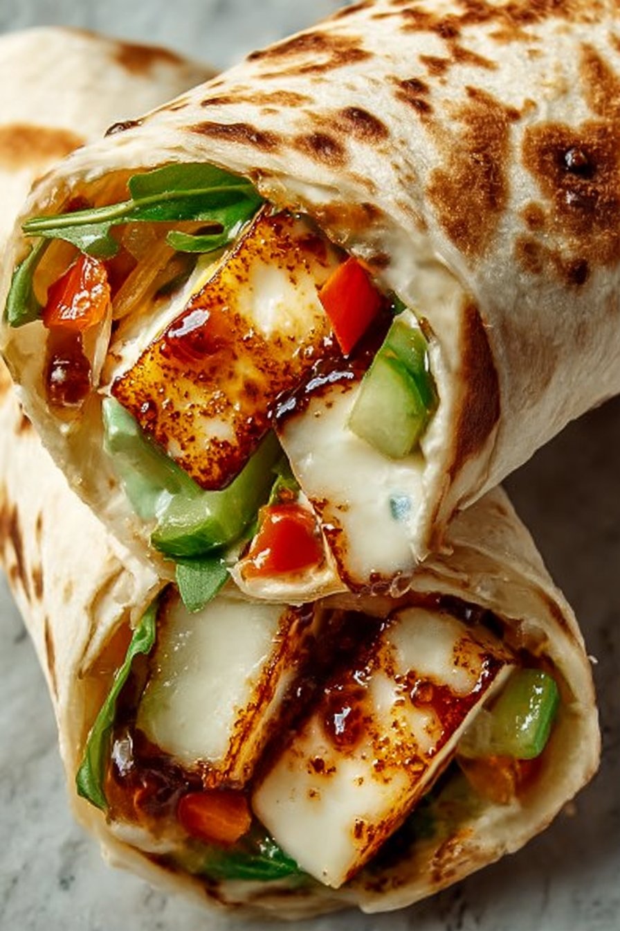 Sweet Chili Halloumi Wraps