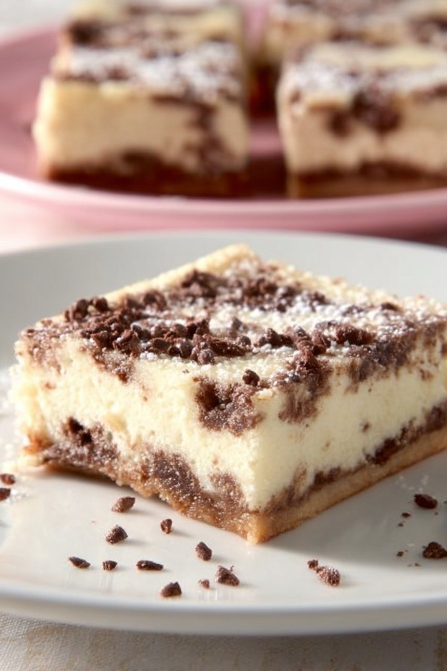 Cannoli Cheesecake Bars