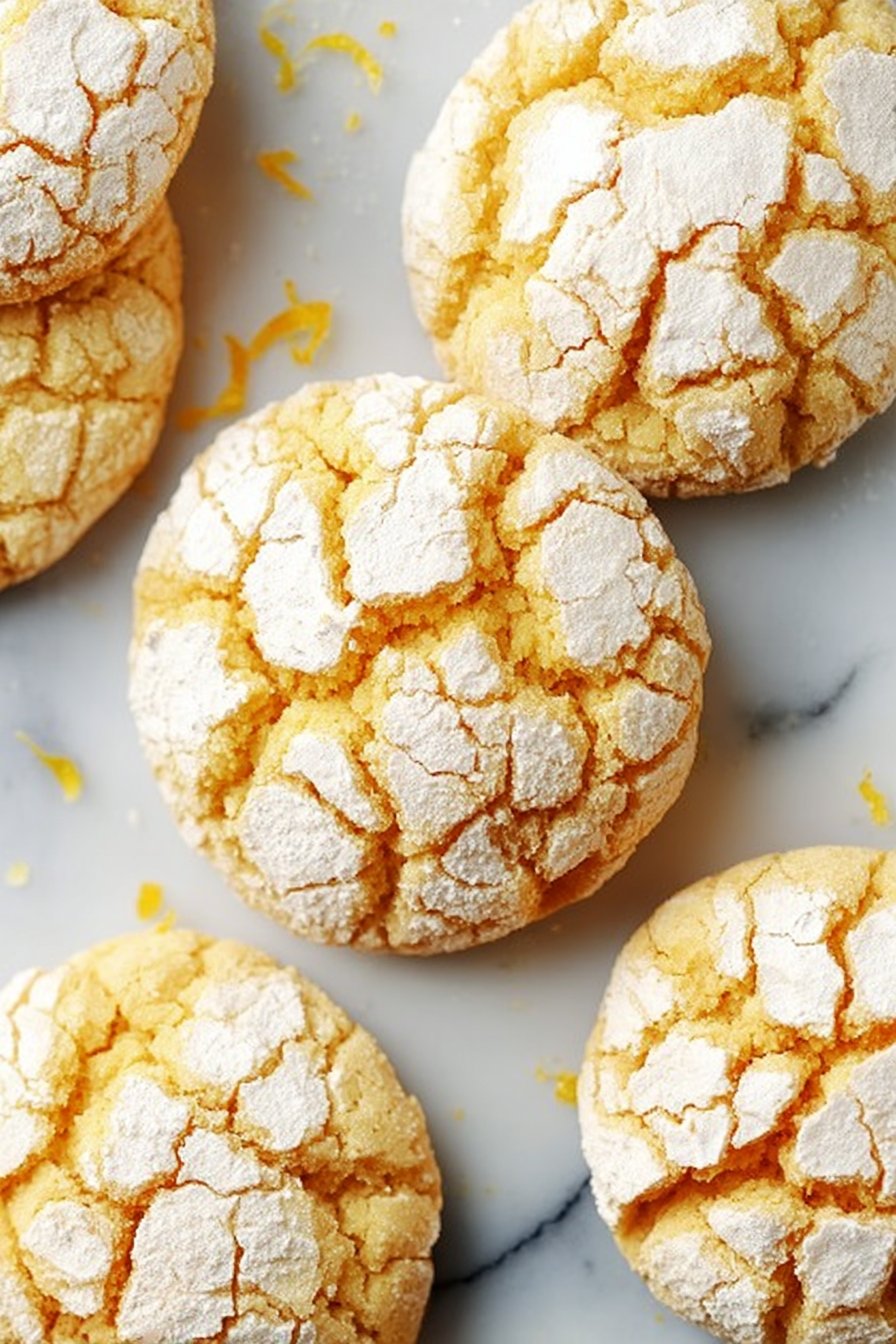 Vegan Lemon Crinkle Cookies