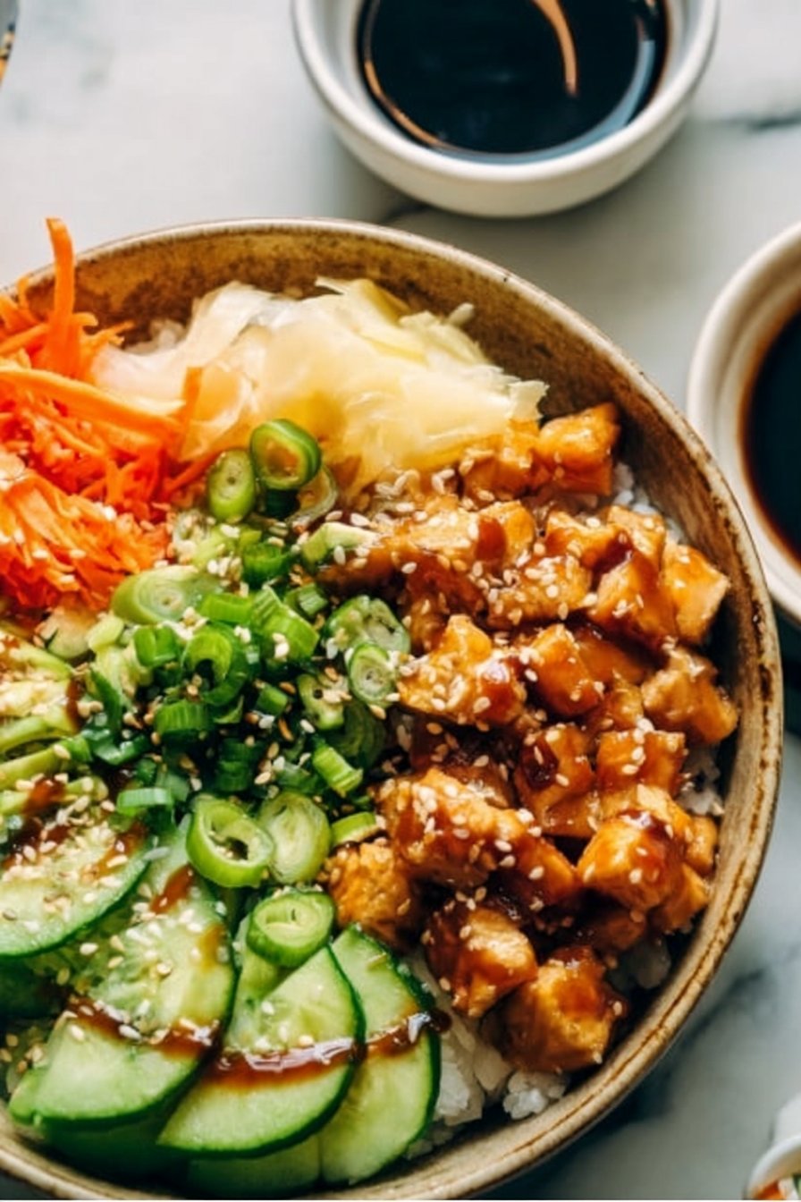 Vegetarian Crunchy Roll Bowls Recipe