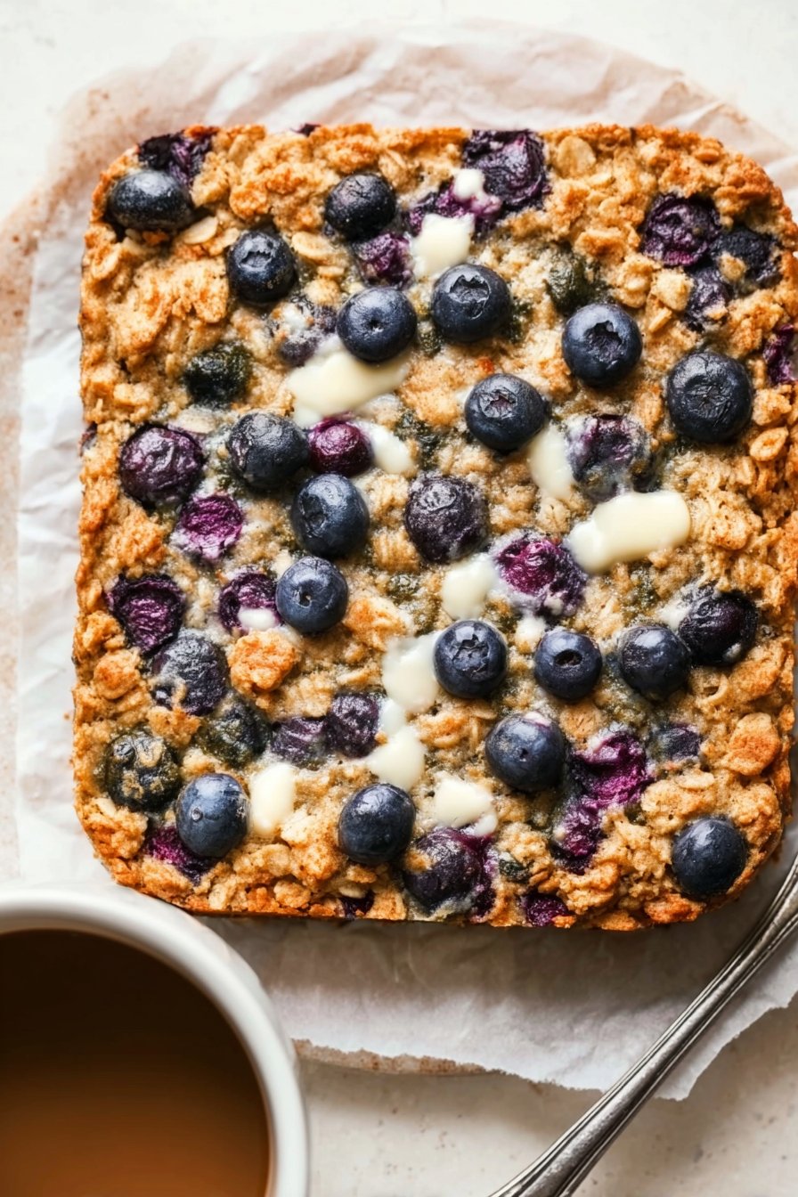 Healthy Blueberry Breakfast Baked Oatmeal