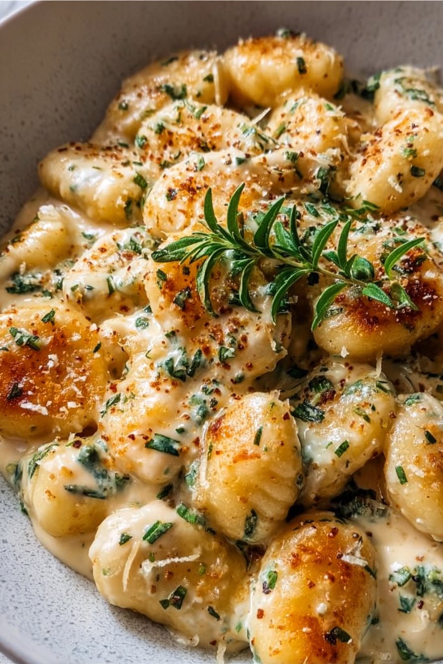 Millionaire Gnocchi with Creamy Sauce