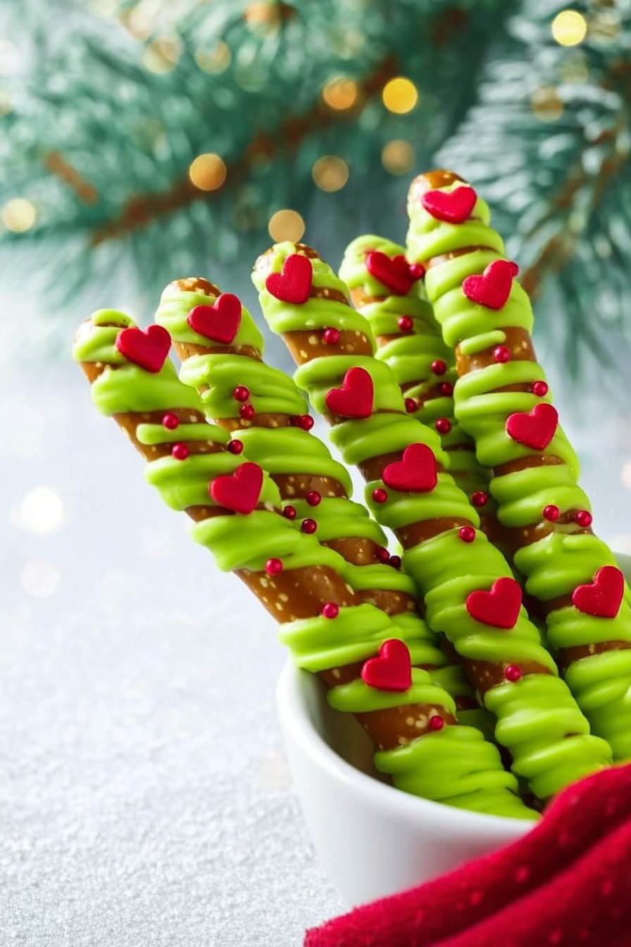 Grinch Pretzels