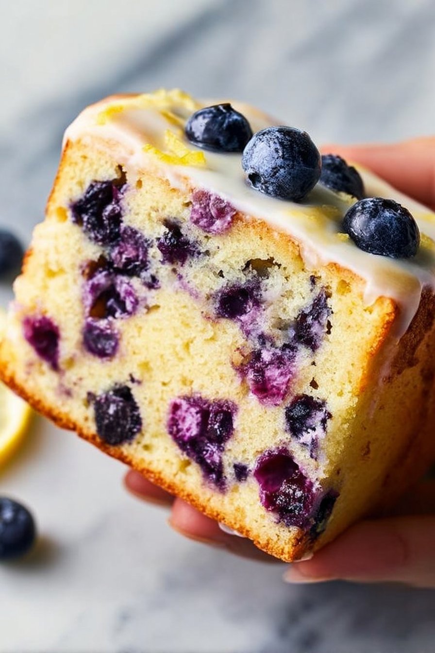 Healthy Lemon Blueberry Cake