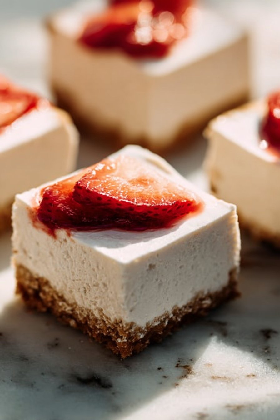 No Bake Vegan Cheesecake Bars