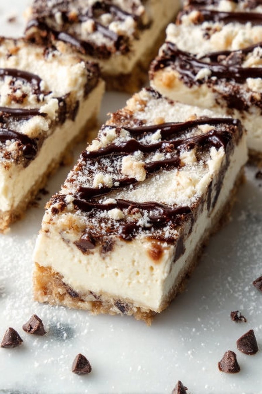 Cannoli Cheesecake Bars