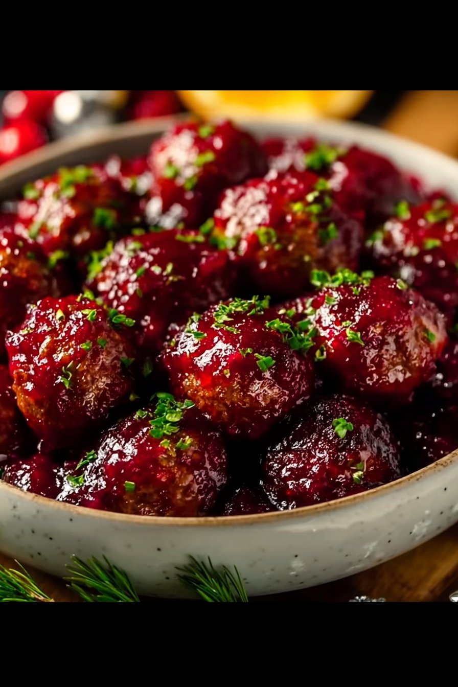 Christmas Cranberry Meatballs