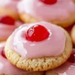 Delicious homemade Almond Cherry Cookies with nuts and cherries