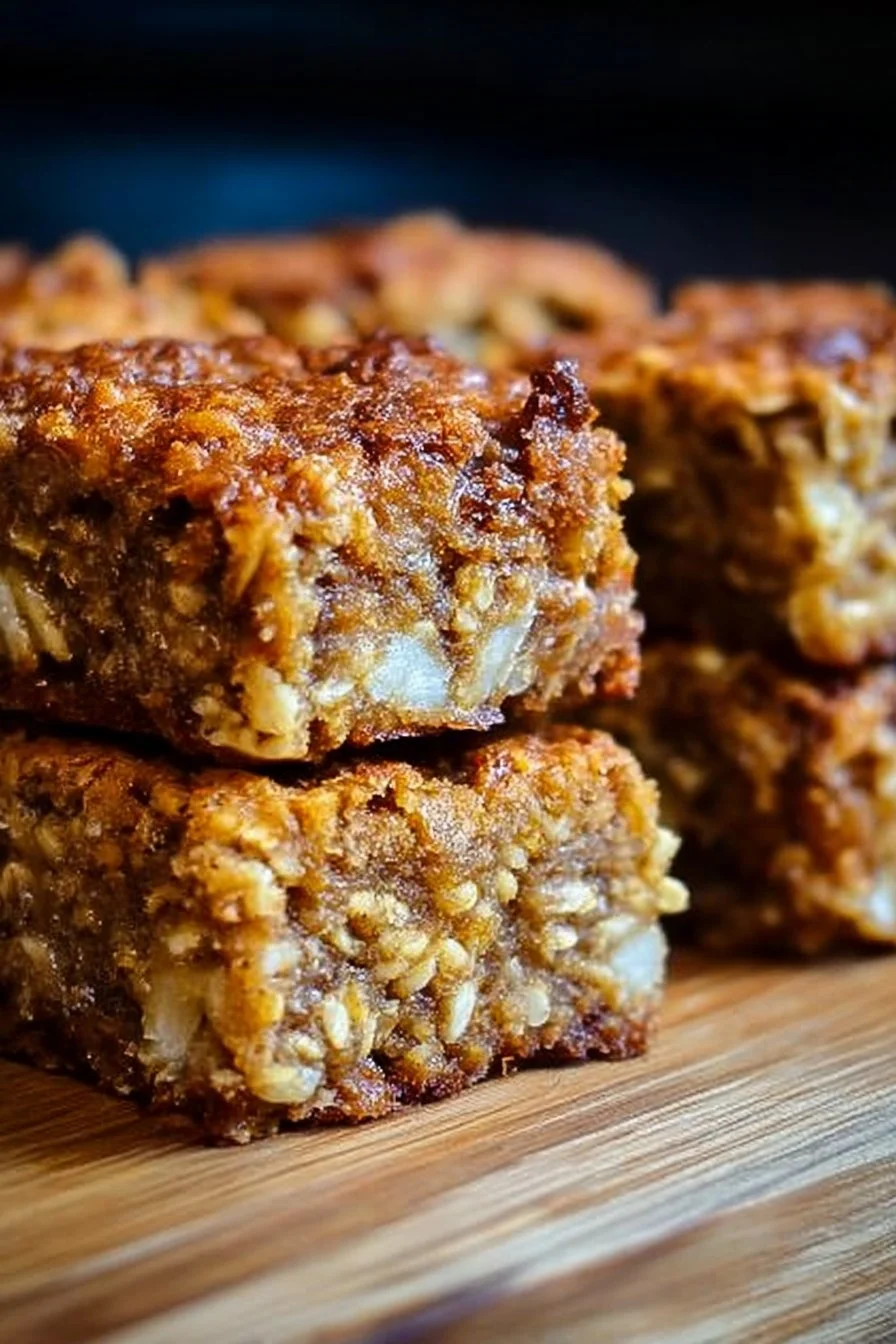 Healthy Banana Oatmeal Bars with oats and bananas, perfect for a nutritious snack.