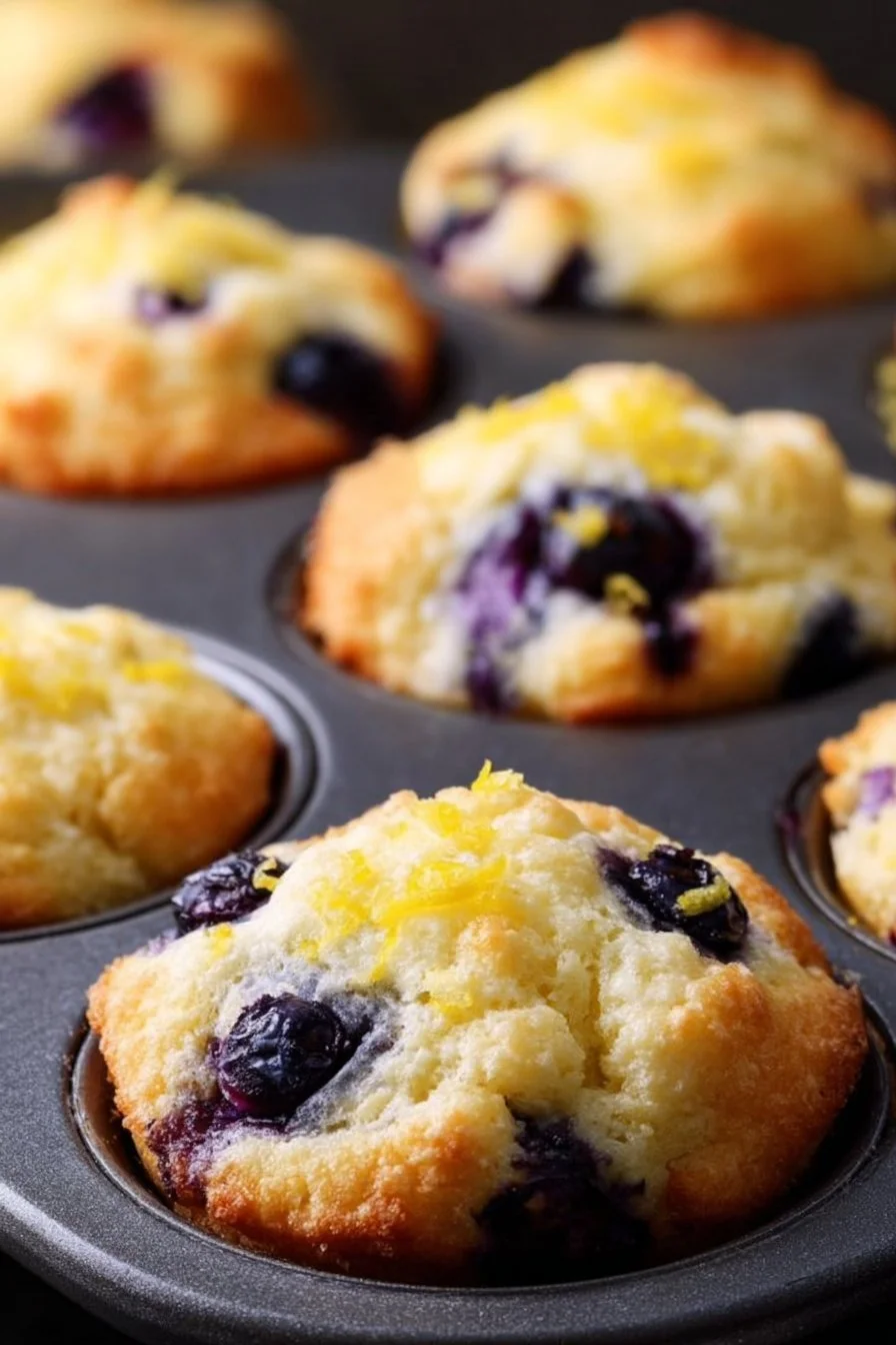Blueberry and lemon zest cottage cheese bites served in a bowl