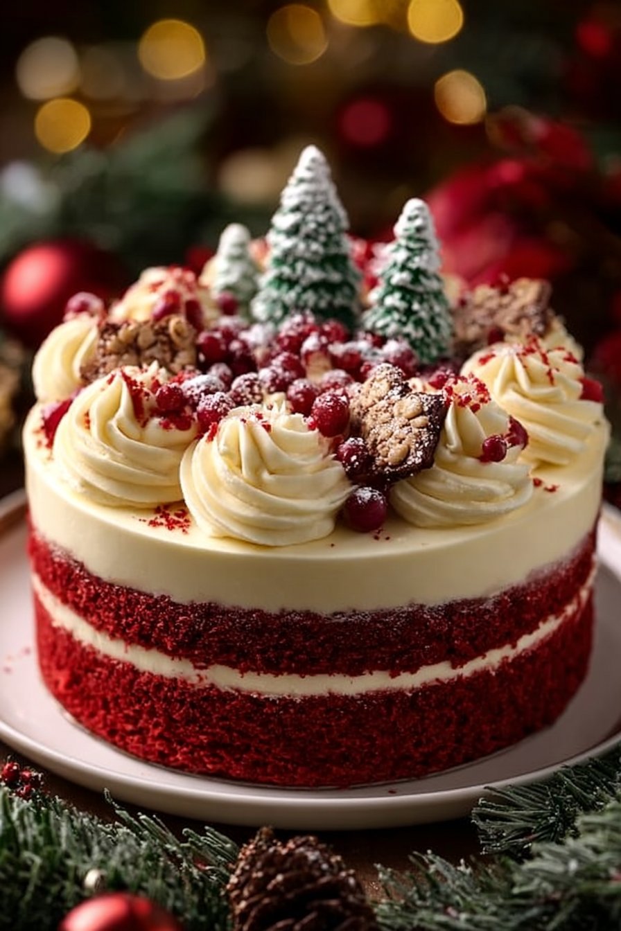 Christmas Red Velvet Cheesecake Recipe