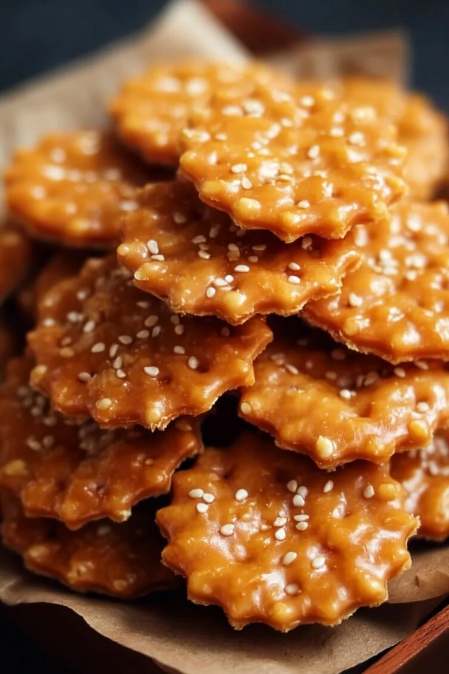 Delicious homemade caramel crackers in a bowl