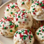 Colorful Christmas Rice Crispy Treats decorated with festive toppings
