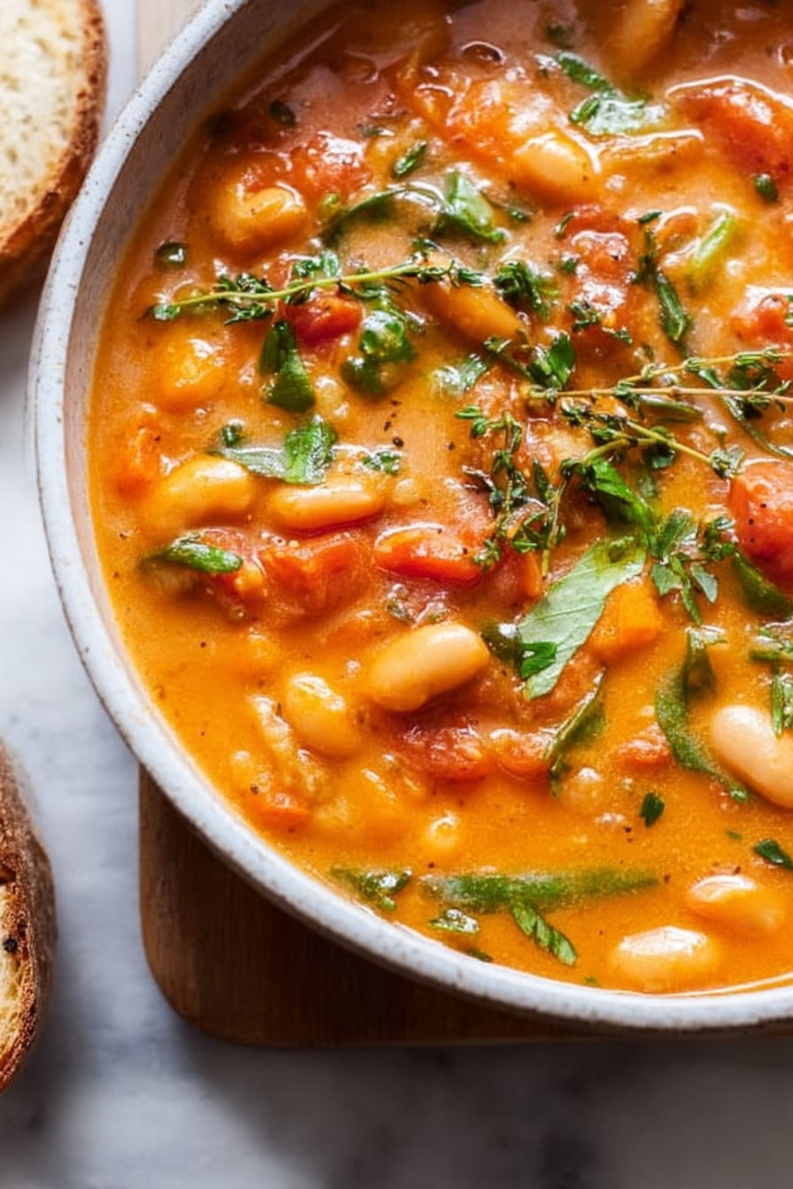 Creamy Vegan Tomato White Bean Stew