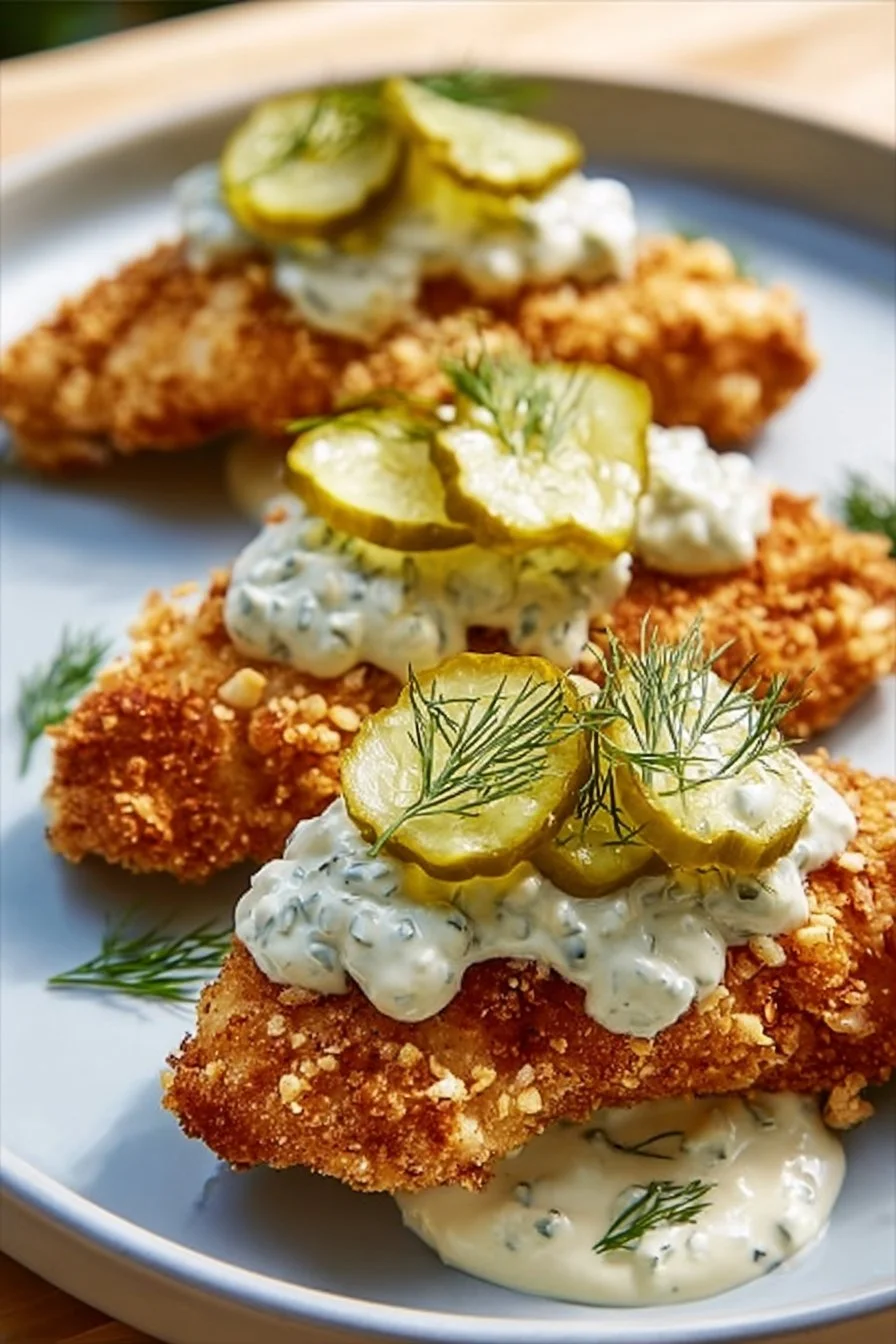 Delicious Dill Pickle Parmesan Chicken dish ready to serve