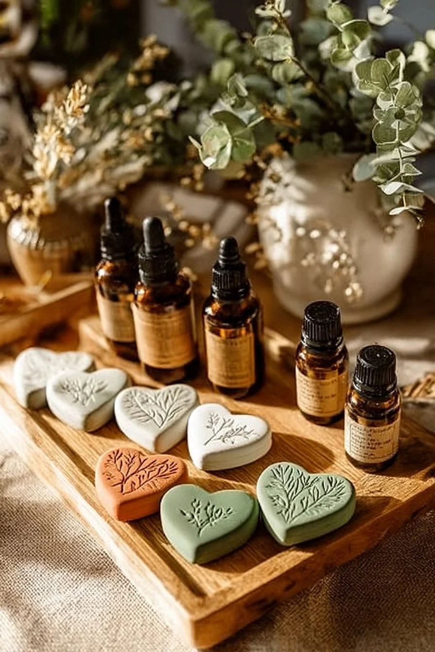 Homemade Clay Diffuser Stones for essential oils and home fragrance