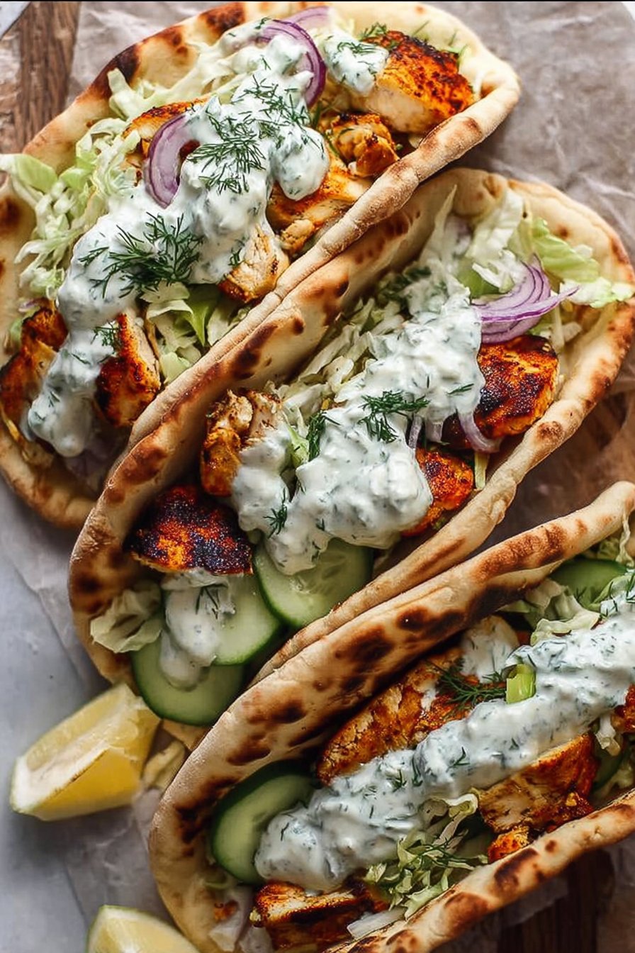 Sheet Pan Chicken Pitas with Herby Ranch