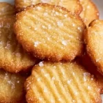 Delicious French salted butter cookies on a beautiful plate