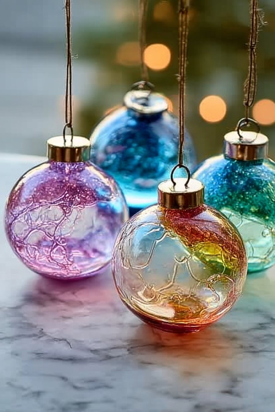 Easy - Brighten up your space with these easy DIY suncatchers! Perfect for a fun afternoon craft. Ingredients: - Clear school glue - Food coloring or liquid w… in 2025 | Christmas ball ornaments diy, Christmas crafts diy, Diy christmas ornaments