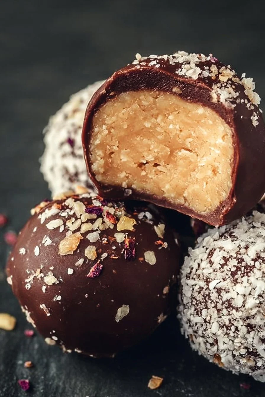 A plate of healthier treat bites made with natural ingredients