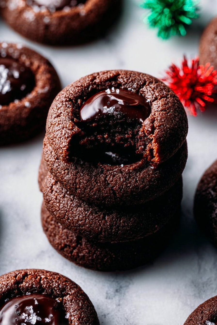 Chocolate Thumbprint Cookies