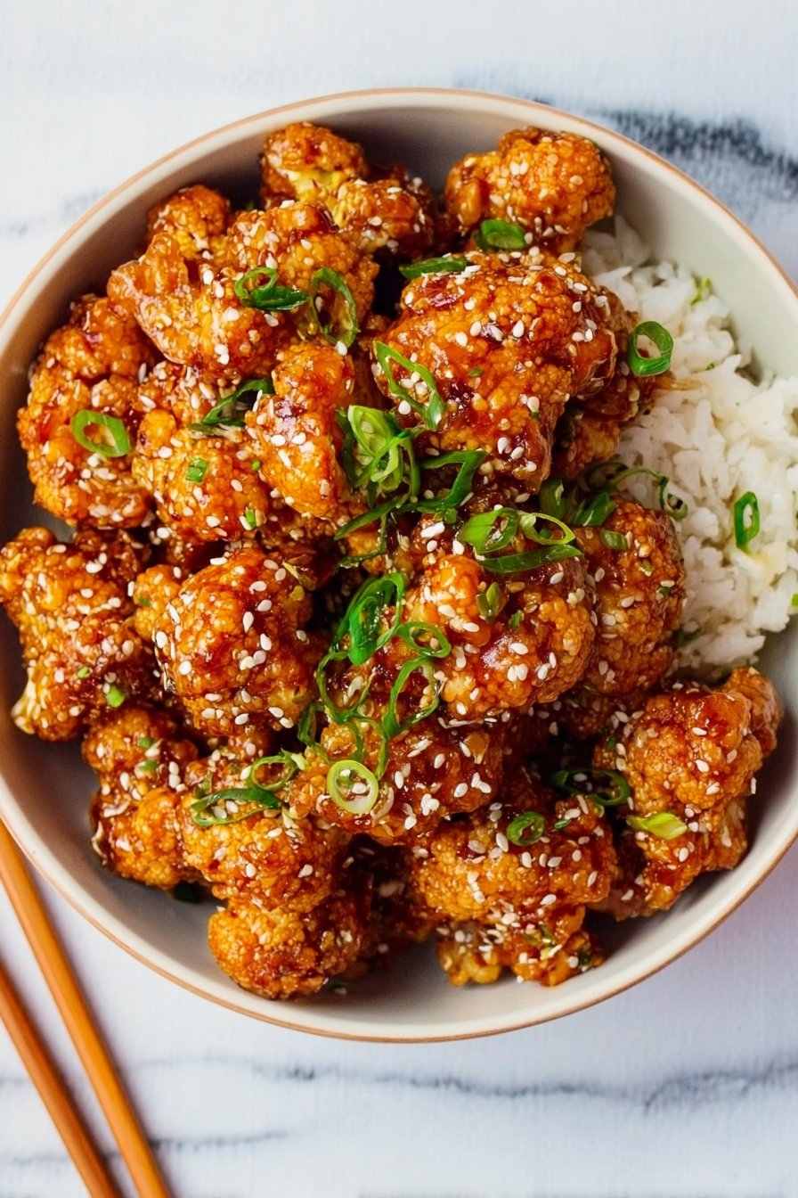 Sticky Sesame Cauliflower