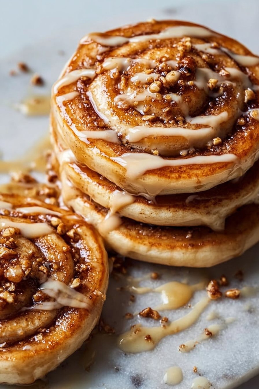 Vegan Cinnamon Roll Pancakes