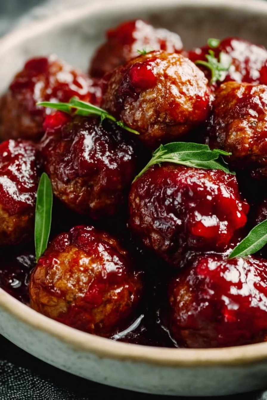 Christmas Cranberry Meatballs