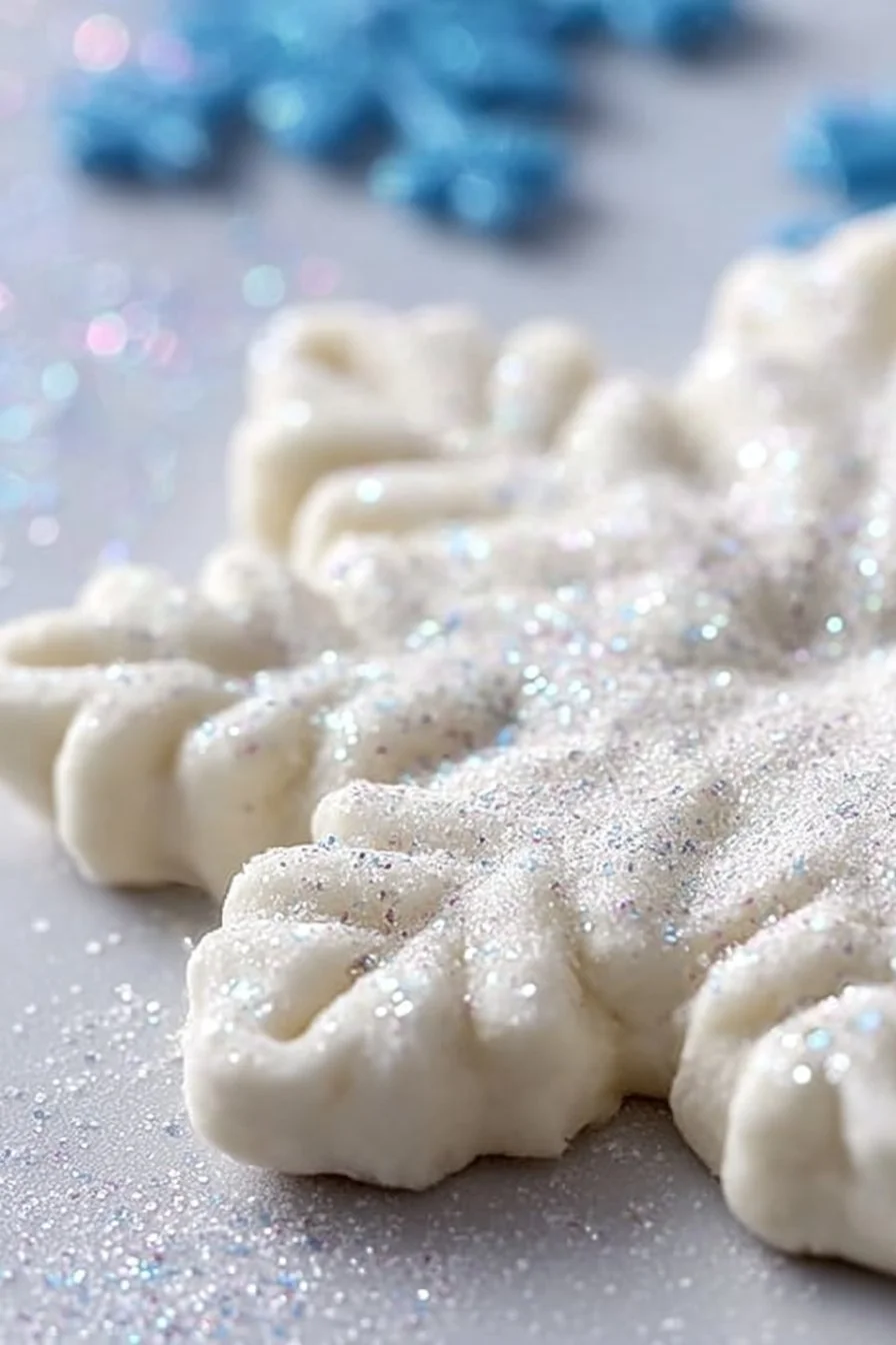 Colorful snow dough for sensory play and creative activities.