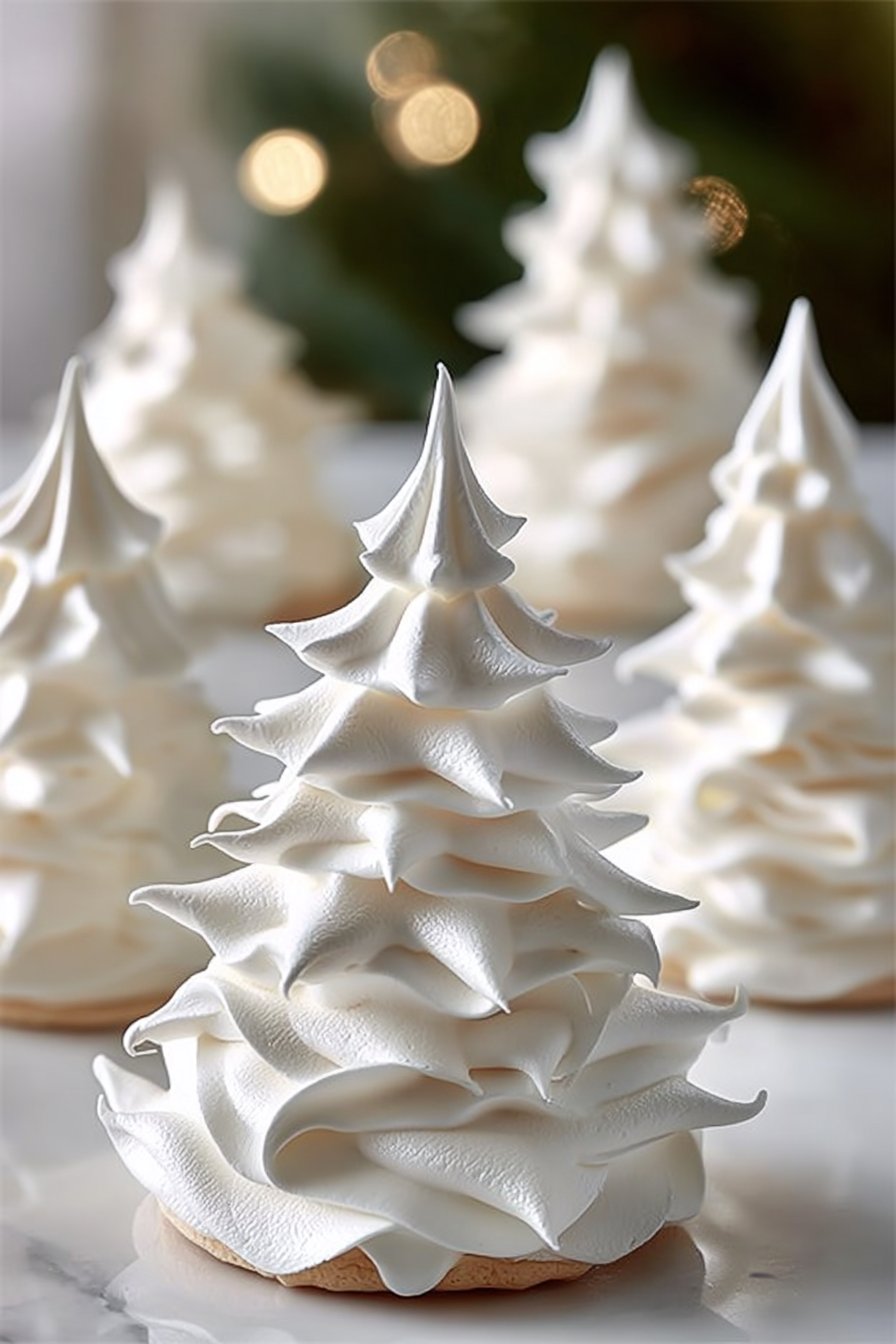 Tree Meringue Cookies