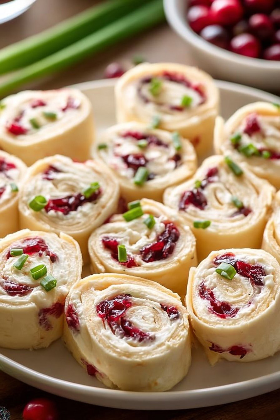 Festive Christmas Cranberry Roll Ups