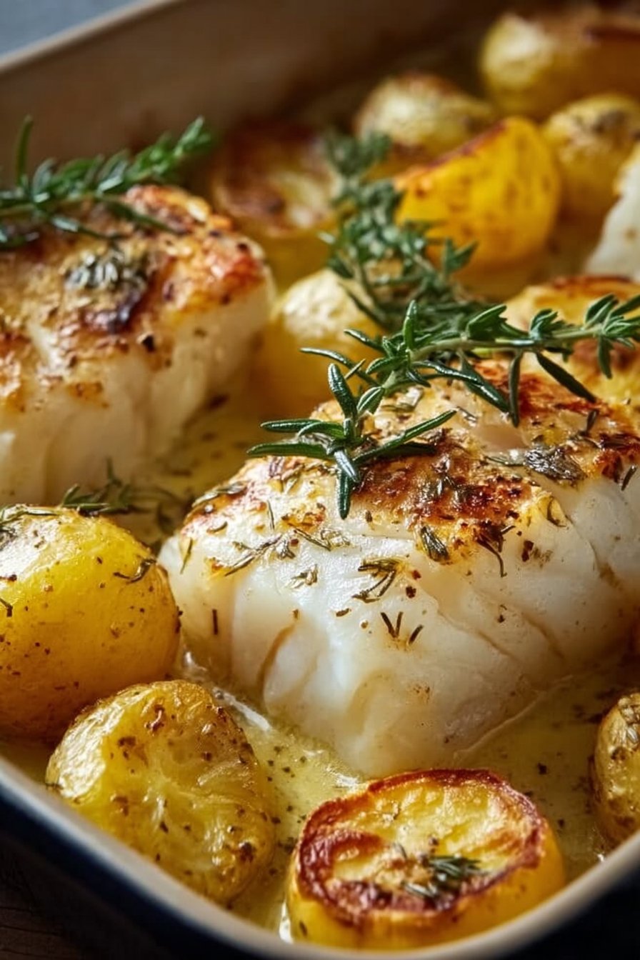 Easy Baked Cod with Potatoes