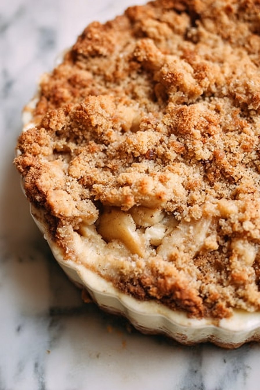 Vegan Apple Crumble Cheesecake