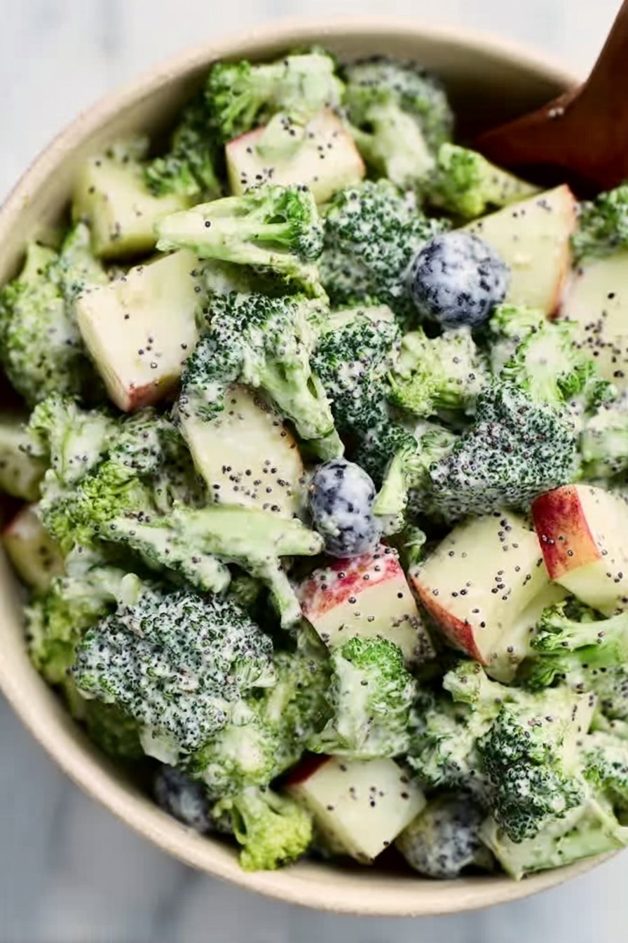 Skinny Broccoli Salad with a Poppy Seed Dressing