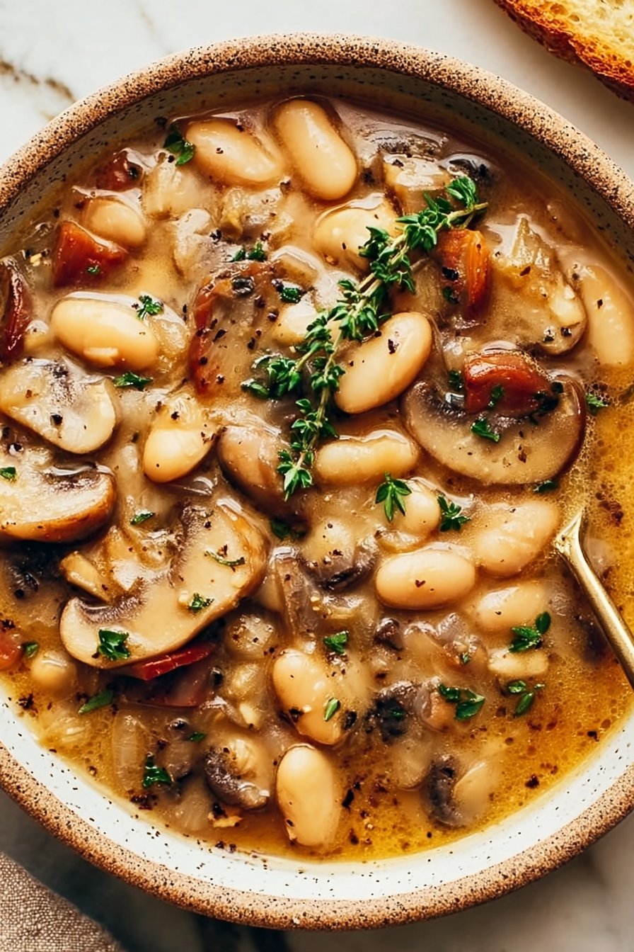 Cozy White Bean and Mushroom Stew