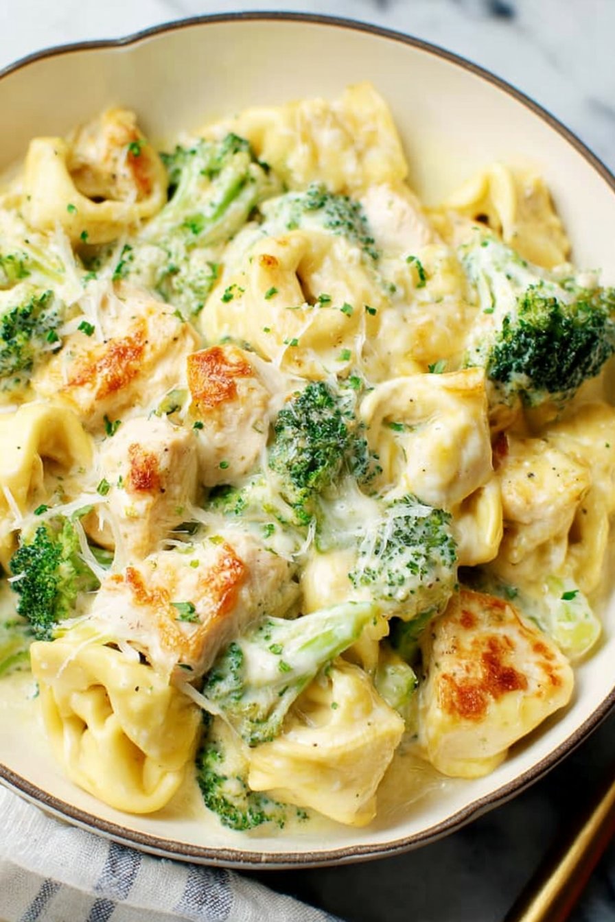 Cheesy Chicken Broccoli Tortellini