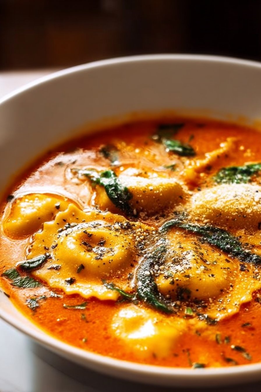 Italian Tuscan Ravioli Soup