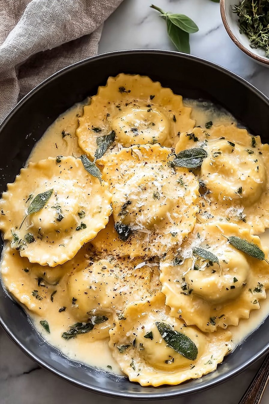 Creamy Garlic Parmesan Ravioli Sauce