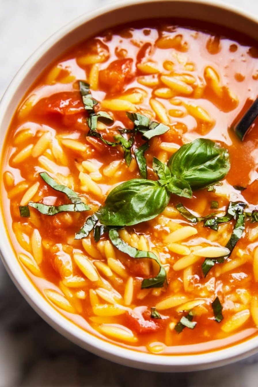 Quick Tomato Orzo Soup