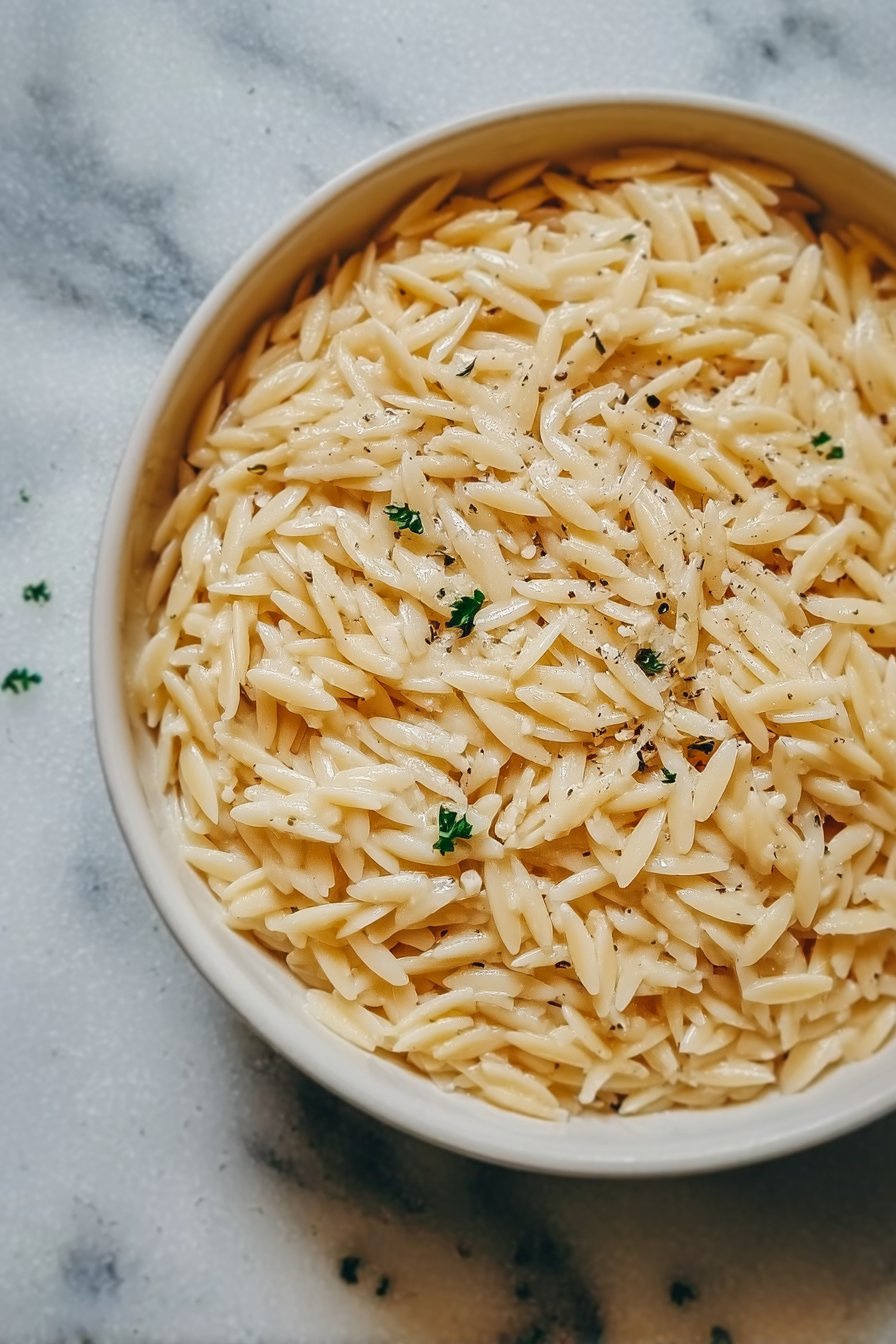 Buttery Garlic Orzo