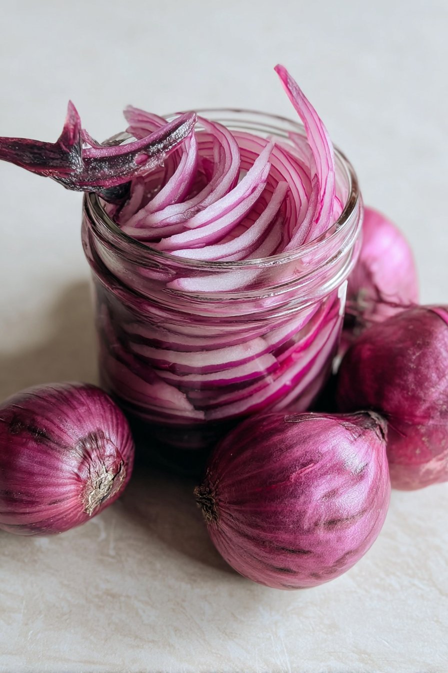 Lacto-Fermented Red Onions